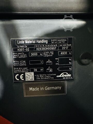 Chariot élévateur GPL Linde H 30 T-02 EVO Triplex STVO ZVG