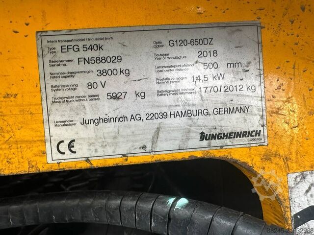 VS-22830 Electric forklift Jungheinrich EFG 540k JUNGHEINRICH EFG 540k-650DZ zh1