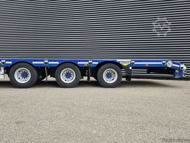 Нисък товарач Broshuis 3ASD-3A / 1X LIFT-AXLE / 2x ELECTRIC HYDRAULIC ...