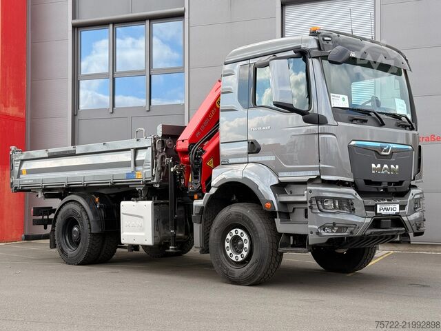 3-sidig tipp MAN TGS 18.440 4x2 BL MEILLER Krankipper Palfinger