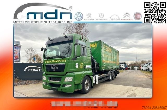 Nákladné vozidlo s výmennou nadstavbou MAN TGS 26.480 Kran 25m, Wechselpritsche , Container