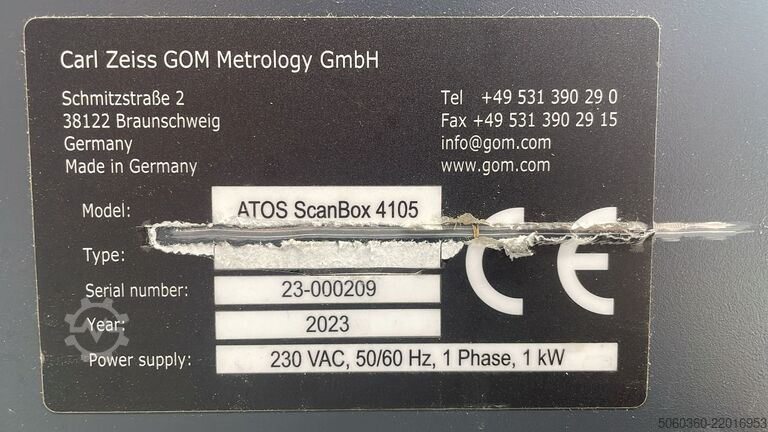 测量系统 Carl Zeiss GOM Metrology GmbH ATOS ScanBox 4105
