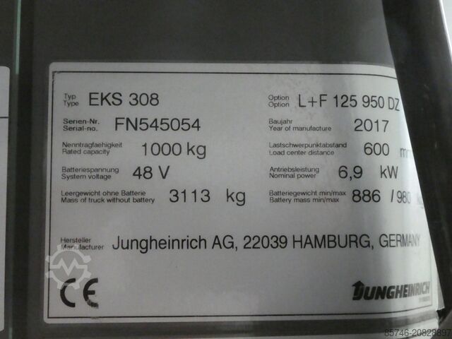 EKS 308 * DEMO !! Triplex FFL !! JUNGHEINRICH EKS 308 * DEMO !! Triplex FFL !!