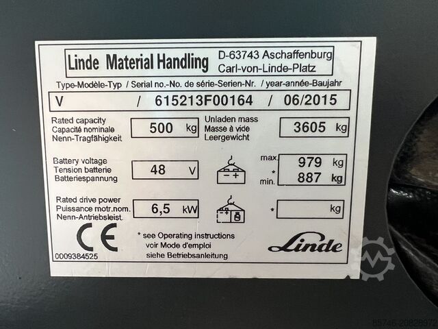 V (5213) - Guidage par fil!! PSA!! Triplex FFL!! LINDE V ( 5213 ) - Wire Guidance !! PSA !! Triplex FFL !!