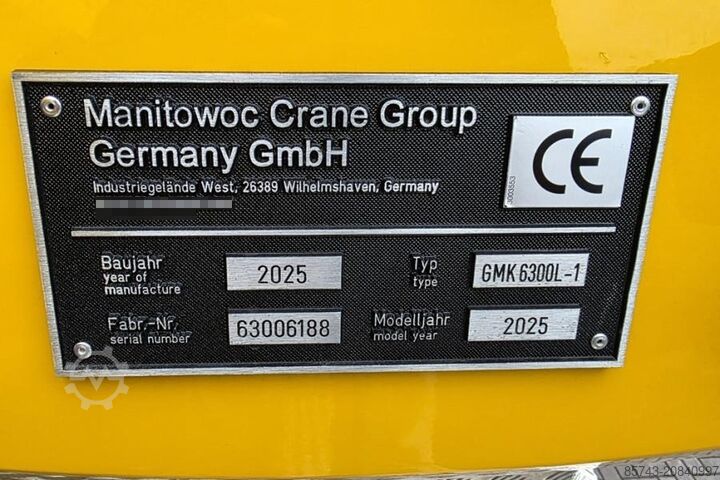 All-Terrain-Kran Grove GMK6300L-1 Available For Rent, Dutch Registration,