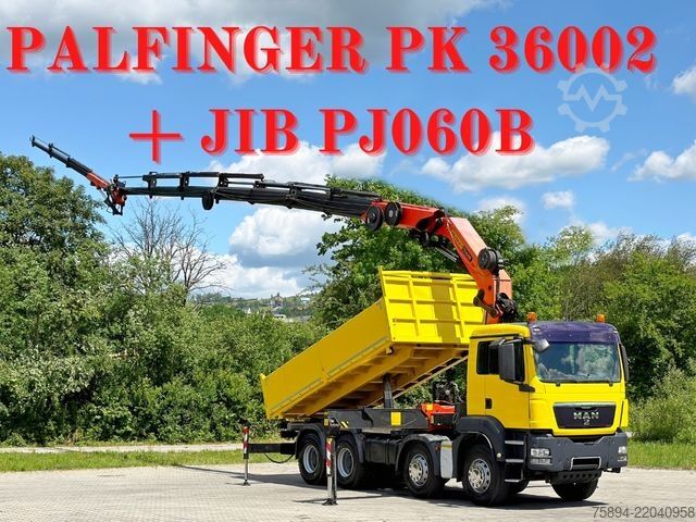 Кран монтиран на камион MAN TGS 41.480 * PK 36002 + JIB 060B + FUNK * 8x4