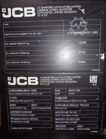 Telehandler JCB 540-140