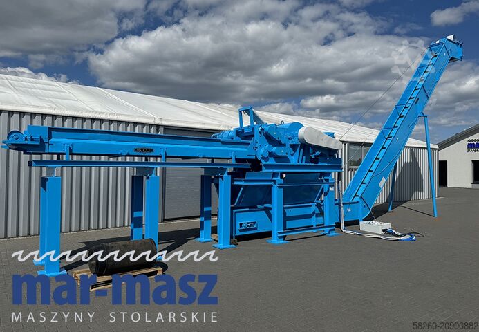 Astilladora Trituradora KLOCKNER 900×180 HS 4 WT z przenośnikiem łańcuchowym typu redler