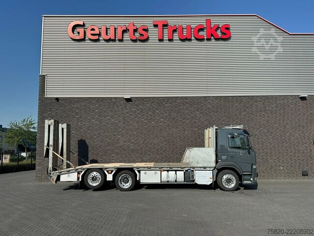 Furgon samochodowy do przewozu aut Volvo FM 420 6X2 OPRIJWAGEN/MACHINE TRANSPORTER/PLATEAU/