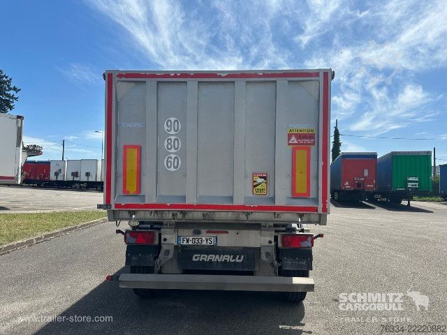Semi-remorque benne  Semitrailer Tipper Steel half pipe body