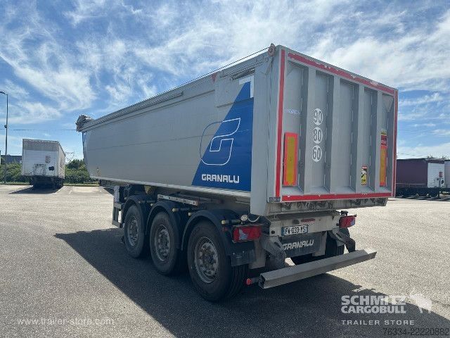 Semi-remorque benne  Semitrailer Tipper Steel half pipe body