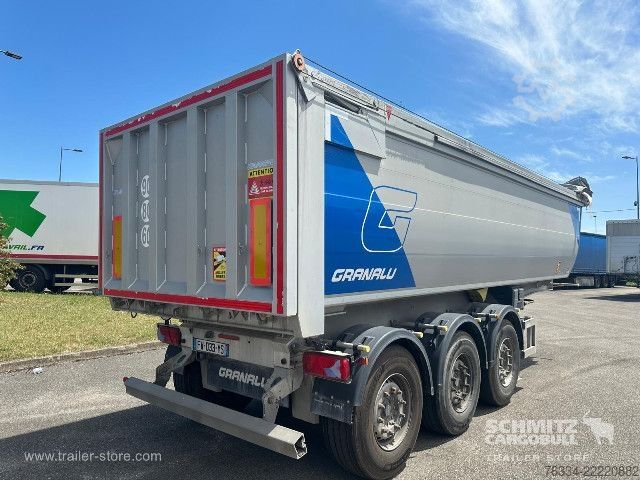 Semi-remorque benne  Semitrailer Tipper Steel half pipe body