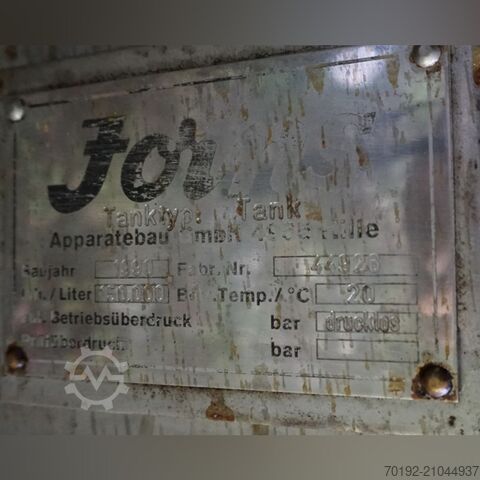 150.000 lítra upprétt geymslutankur úr V2A ryðfríu stáli Jorns K0193