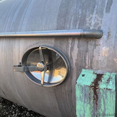 10.500 lítra lárétt geymslutankur úr V2A ryðfríu stáli  S17372