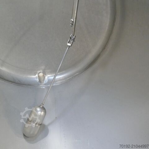 1600 lítra láréttur geymslutankur úr V4A ryðfríu stáli  9876