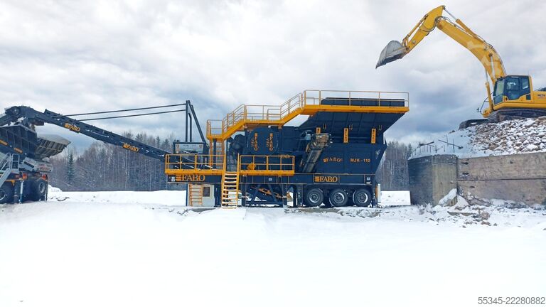 Equipo de trituración/planta de trituración móvil FABO Mobile Crushing Plant Mobile Jaw Crusher MCK-115
