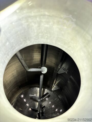 5,957 litra, 3 bar/vakuum i plotë i brendshëm, 6 bar/vakuum i plotë jaket, reaktor vertikal prej çel  5,957 Litre