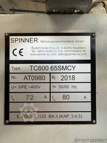 CNC turning and milling center Spinner TC600