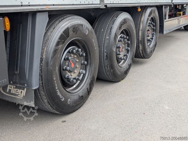 Semirremolque con plataforma de trabajo FLIEGL Plateau SDS 390, Überbreite-Paket, Liftachse