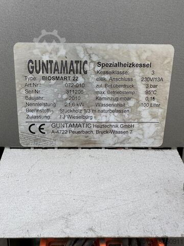 Caldera de gasificación de madera Guntamatic Biosmart 22 kW 