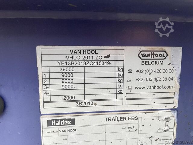 Транспорт на контейнери Van Hool 3B2013 20FT Tank / ADR / NL trailer / Liftaxle