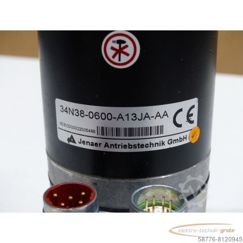 Motor  Jenaer Antriebstechnik 34N38-0600-A13JA-AA Servomotor
