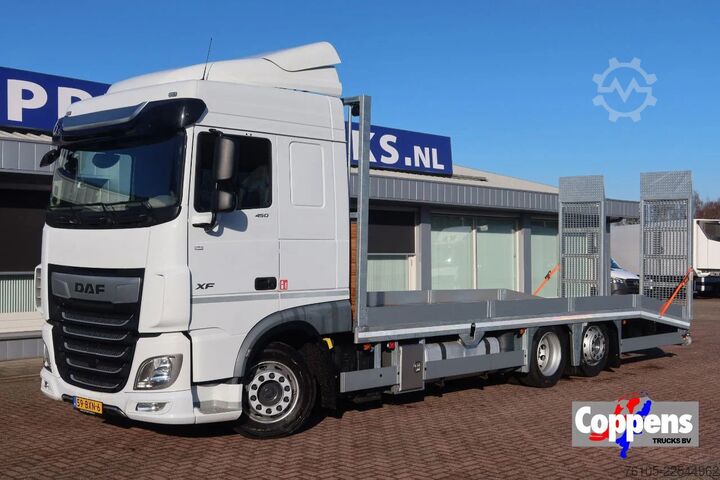 Automašīnu pārvadātājs furgons DAF XF 450 6x2 Oprijwagen vloerhoogte 100 cm + 2x  ...