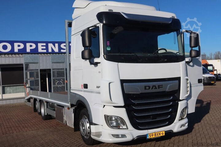 Automašīnu pārvadātājs furgons DAF XF 450 6x2 Oprijwagen vloerhoogte 100 cm + 2x  ...