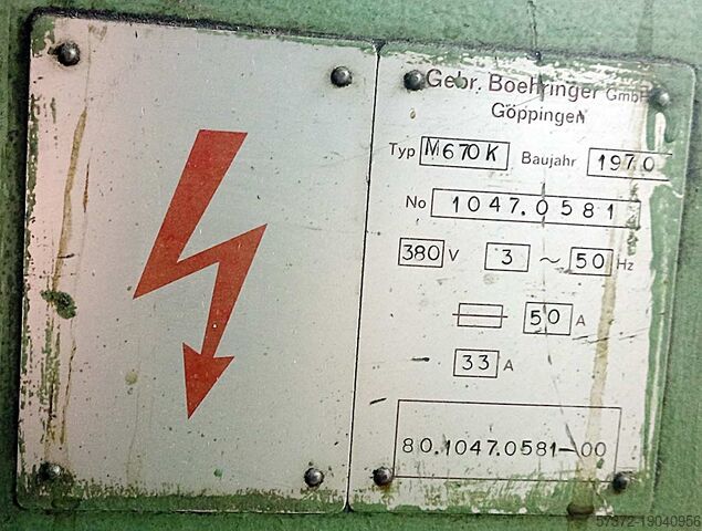 กลึง Böhringer M 670 K