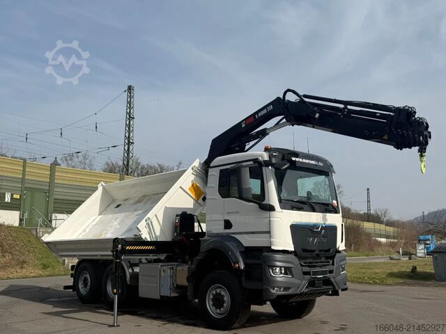 Tippbíll með krana MAN TGS 28.440 TGS 28.440 6x4-4/3-Seiten- Kipper / ...