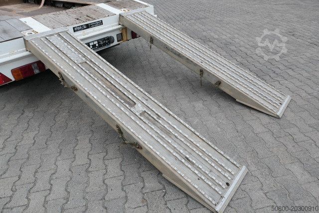 Remolque de plataforma baja MEUSBURGER MPJ 3, Rampen, Luft-Lift, Bordwände, Container