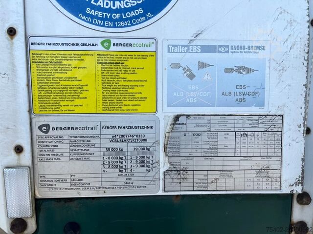 Terpal geser Berger SAPL 24 LTCN / Coil / SAF + Disc