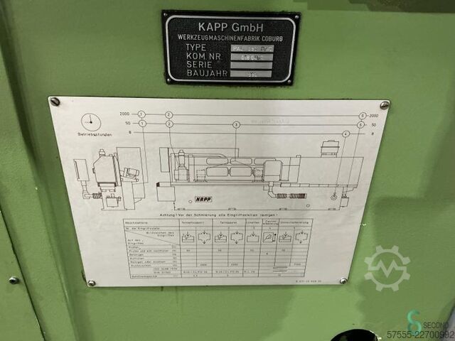 Ozubené stroje KAPP PAS 383 CNC 1990 KAPP PAS 383 CNC