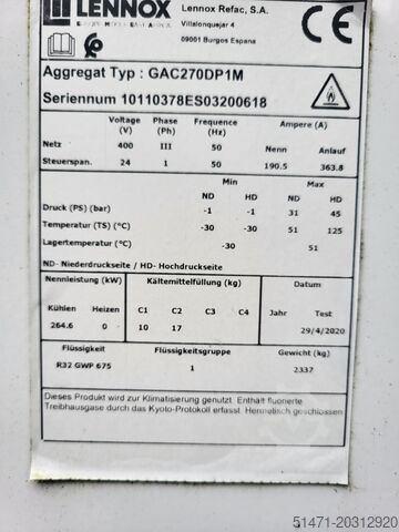 Čiler Lennox GAC270DP1M