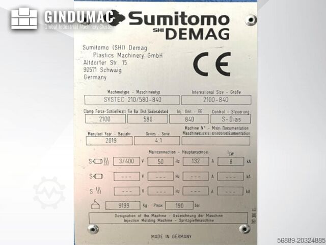 Macchina ad iniezione idraulica DEMAG Systec 210/580-840