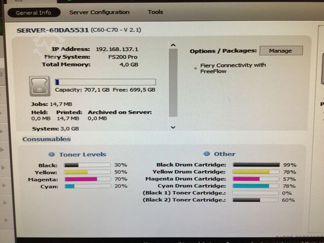 XEROX C60 mit externer FIERY EX C60/70 XEROX XEROX Digital Color Press C60
