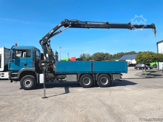 Xe tải sàn phẳng MAN TGA 26.390 / HIAB 288-EP-3 Hiduio / Funk / 6x4
