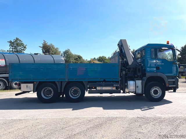 Xe tải sàn phẳng MAN TGA 26.390 / HIAB 288-EP-3 Hiduio / Funk / 6x4