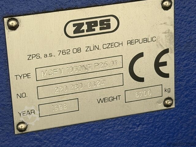 CNC vertikalt bearbejdningscenter ZPS MCFV 1060 NT