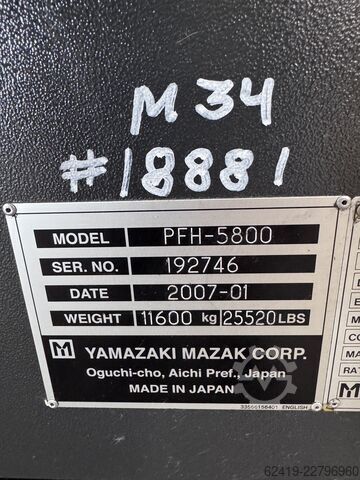 Vertical machining center Mazak PFH-5800