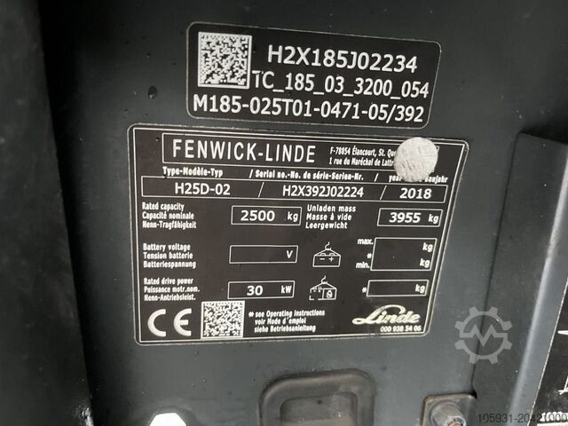 Chariot élévateur à fourche diesel Linde H25D-02