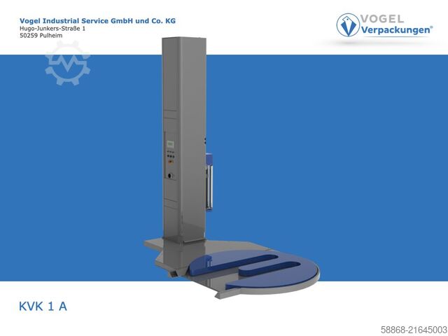 Halbautomatischer Palettenwickler KVK 1A mit Ausschnitt für Hubwagen- elektromagnetischer Bremse
