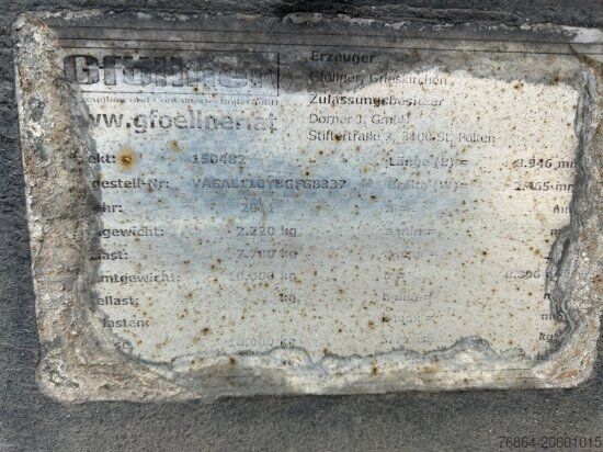 Swap chassis trailer GFöLLNER AWE 1-ACHS LAFETTE