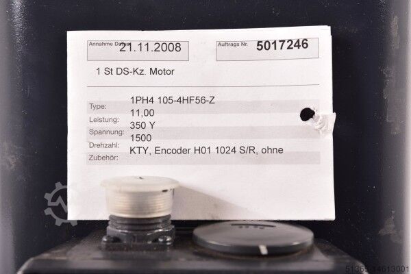 Alternatif akım motoru SIEMENS 1PH4105-4HF56-Z +K00+K18+K42