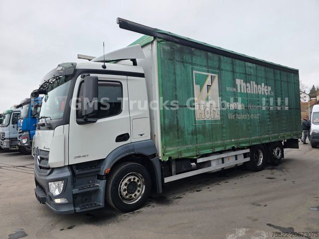 Plattewagen met zeil MERCEDES-BENZ Antos 2540 / Lenkachse / Load 15,3ton