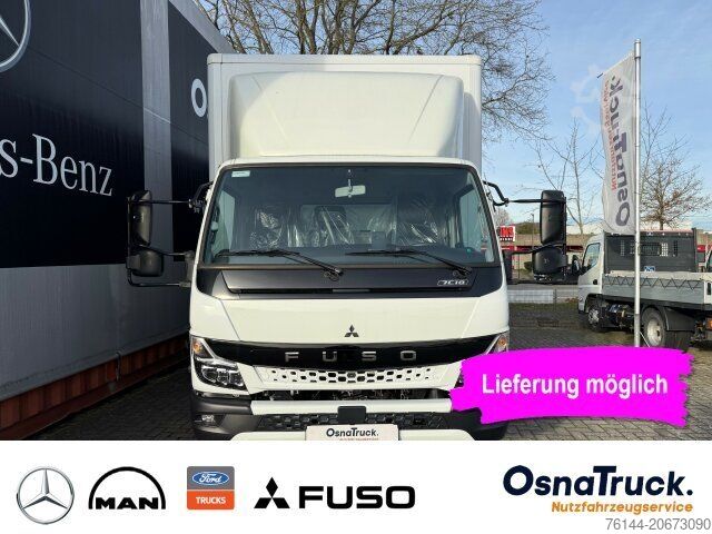 Vrachtwagen met bakwagen FUSO 7C18 Koffer+LBW,Klima Nutzlast 2925 KG,Sideguard