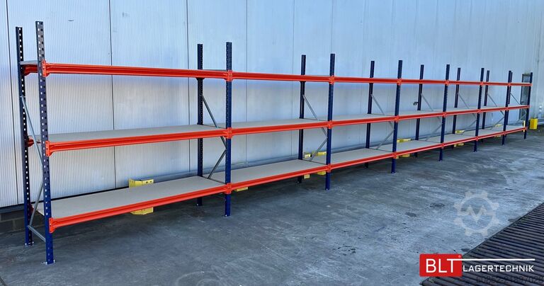 Wide span storage rack ca. 28,55 lfm. Weitspannregale H: 200 cm T: 60 cm , 400 kg Fachlast , 3 Ebenen