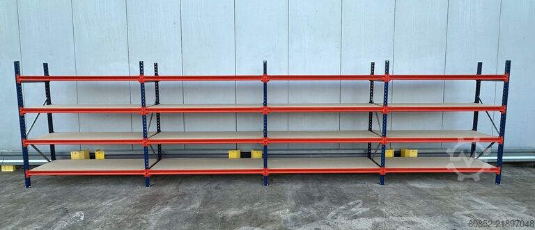 Wide span storage rack ca. 7,66 lfm. Weitspannregale H: 200 cm T: 60 cm , 400 kg Fachlast , 4 Ebenen
