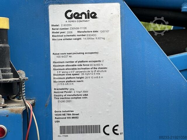 Plataforma telescópica Genie Z30/20N