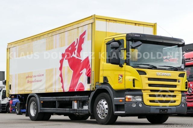 LKW mit Getränkeaufbau SCANIA P 340 Getränkewagen Kamera LBW